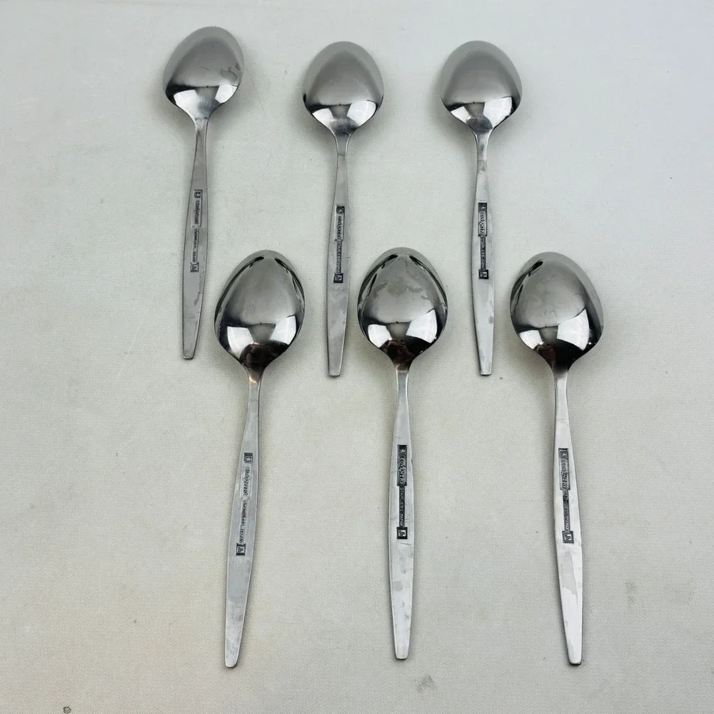 Bouquet by Coventry Place Oval Soup Spoon Set of 6 JH Stainless Japan Floral